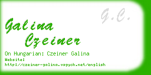 galina czeiner business card